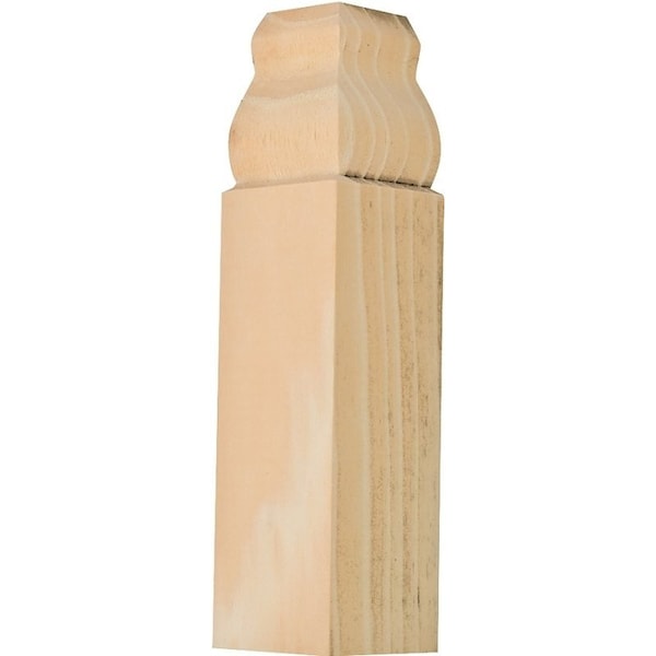 Waddell Trim Block Moulding, 6-1/2 in L, 1-1/8 in W, 1-1/8 in Thick, Pine Wood IBTB52 - main