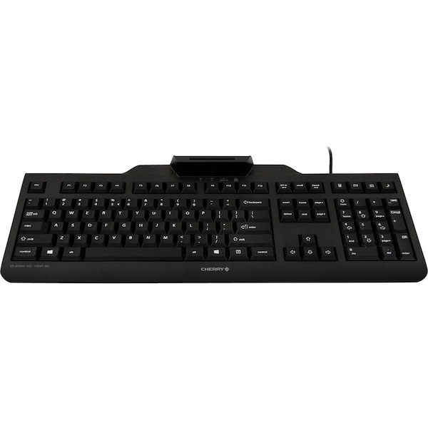 Cherry KC 1000 SC Wired Keyboard - Full Size, Black, Integrated Smart Card Reader, FIPS201 Certified JK-A0100EU-2 - main