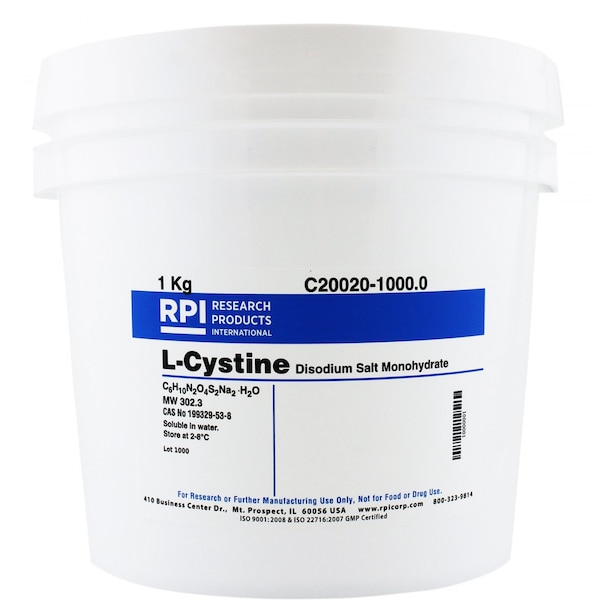 Rpi L-Cystine Disodium Salt Monohydrate, 1 Kilogram C20020-1000.0 - main