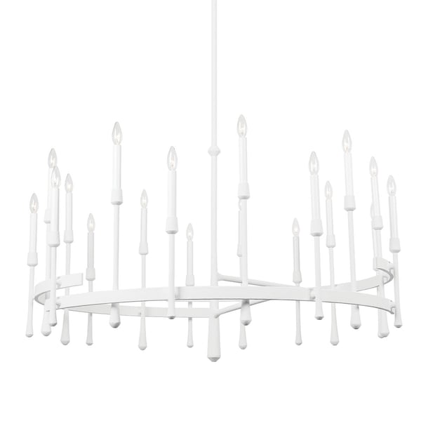 Hudson Valley Lighting Hathaway 18 Light Chandelier 52 In. White Plaster 2252-WP - main