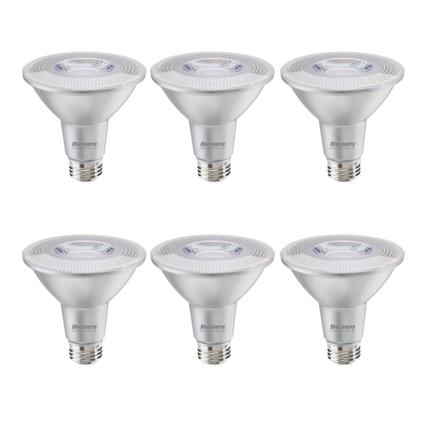 Bulbrite 75-Watt Equivalent Dimmable Flood PAR30LN Medium E26 LED Light Bulb, 3000K, 6PK 861784 - main