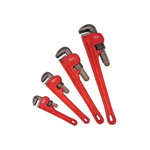K-Tool International 8", 10", 14", 18" L Cast Iron Pipe Wrench Set, 4PCS KTI-49000 - main