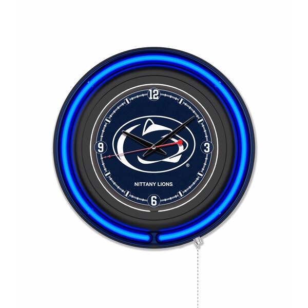 Holland Bar Stool Pennsylvania State University 15 Double Neon Wall Clock Clk15BK - main