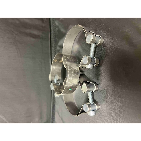 Helix Racing Products 2.44 To 2.62 Inch Diameter; Band Clamp; Stainless Steel; Single; With Hex Key Socket Bolt 212-2771 - main
