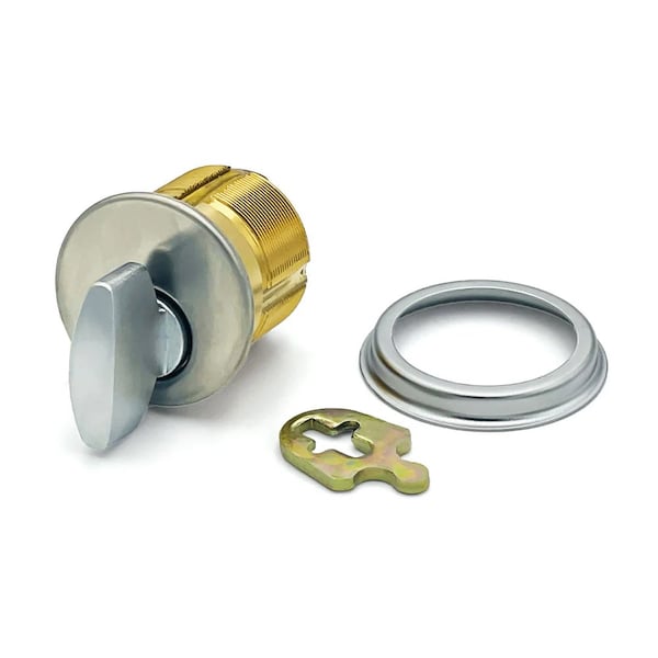 Ecs Hardware Durable Premium Thumb Turn Mortise Cylinder, 1-1/4 in 26D Satin Chrome ECSH-TMC03-26D - main