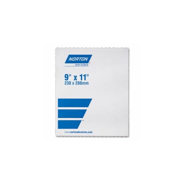 Norton Co Cloth Sheet, 11 in L, Aluminum Oxide, P80 Grit, Coarse, 25PK 547-66261179998 - main