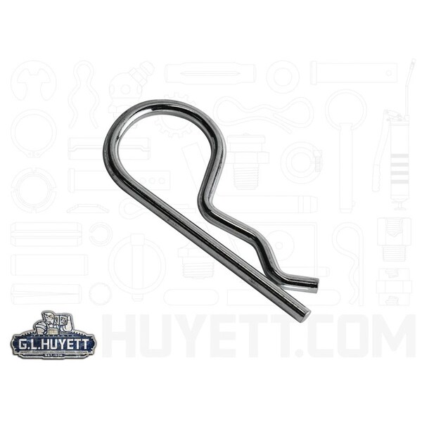 Huyett Bridge Pin, Zn Plt Spg Stl, .148 Wire Dia x 2.562 L x .890 In Eye Dia x Fits 5/8 to .75 Shft BP-2107 - main