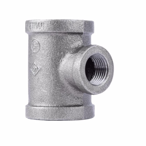 B & K 1 in. FIP each X 1 in. D FIP 1/2 in. D FIP Black Malleable Iron Reducing Tee 310RT-1112 - main