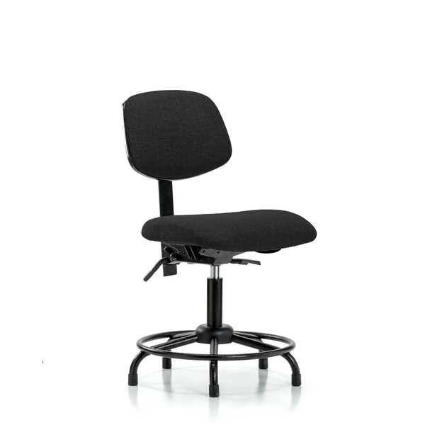 Blue Ridge Ergonomics Desk Chair Desk Chair, Fabric, RT Tilt Glides, Blk, No Arms, 19" to 24" Height, Fabric, Black BR-FDHCH-RT-T1-A0-RG-F42 - main