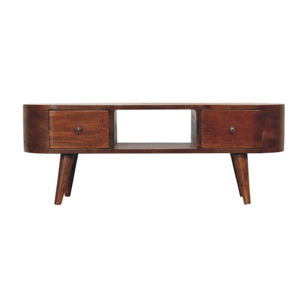 Homeroots 39in Brown Solid Wood Enclosed and Open Storage TV Stand 727852 - main