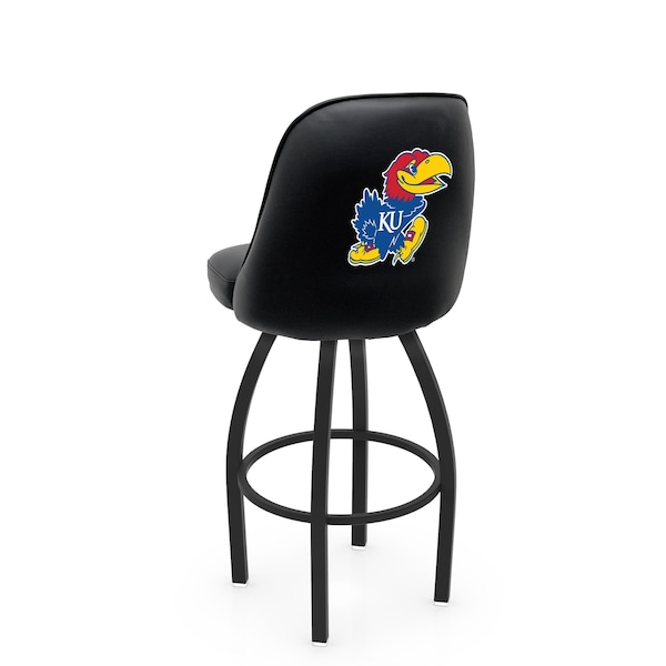 Holland Bar Stool Co Logo Grizzly Kansas 36 in. Swivel Bar Stool with Black Wrinkle Finish L048 - main