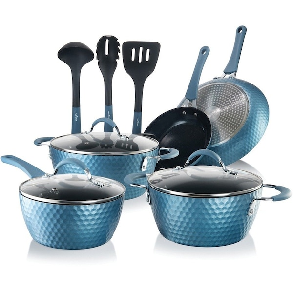 Nutrichef Diamond Home Kitchen Cookware Set (Blue) NCCW11BD - main