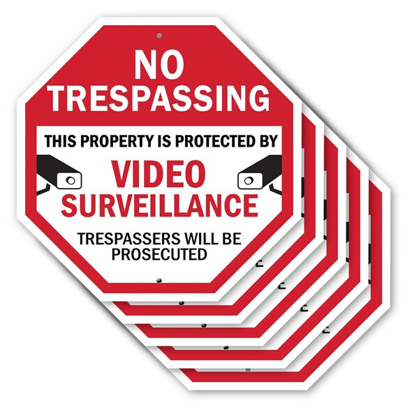 Signmission No Trespassing This Property Is Pro, 10 inch X 10 inch, Aluminum Metal Signs, 5PK OC-A-5Pack-10-101 - main