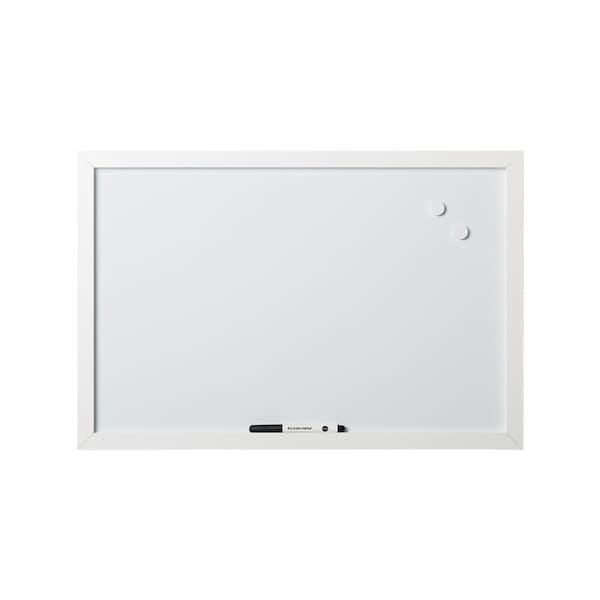 Mastervision Magnetic Dry-Erase Board, White MDF Frame, 18" X 24" MM040016619 - main