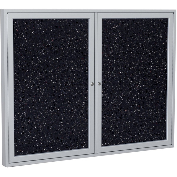 Ghent Enclosed Rubber Bulletin Board 36"x60", 2 Door PA23660TR-CF - main