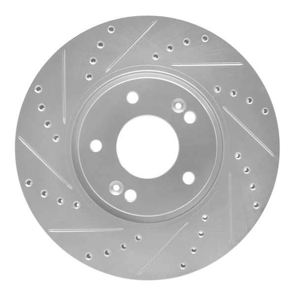Dynamic Friction Co DFC Brake Rotor - Drilled and Slotted - Silver 631-21032L - main
