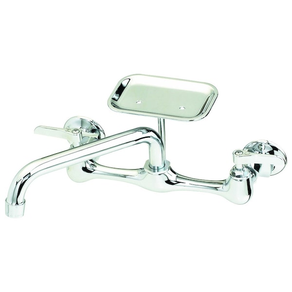B & K Tubular Spout With Soap Dish, Chrome, Wall 123-011NL - main