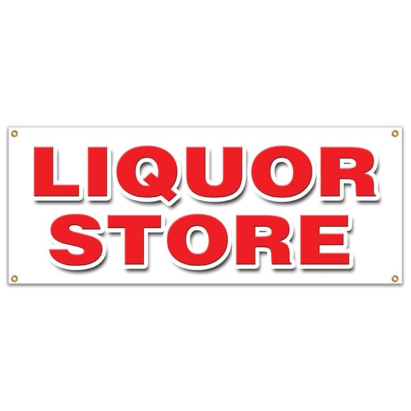 Signmission Liquor Store, 18 Inch x 48 Inch, Banner B-Liquor Store - main