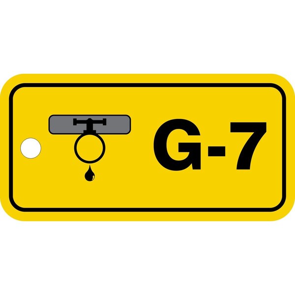 Accuform Energy Source ID Tag, G-7, 1.5inx3in, Plastic, 5PK TDF407VPM - main