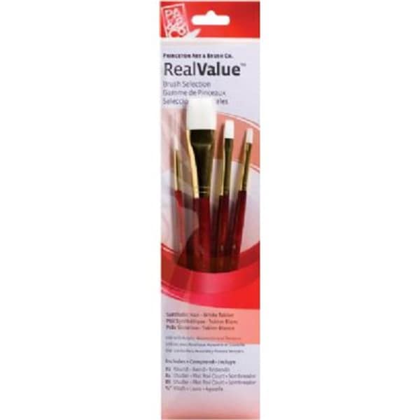 Princeton Artist Brush Co Watercolor Acrylic and Tempera White Taklon Brush Set 9125 - main