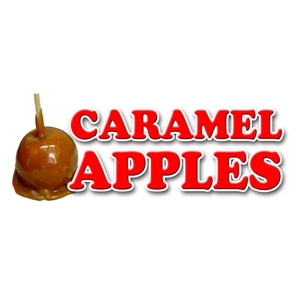Signmission Caramel Apples, 12 Inch, Decal D-Caramel Apples - main
