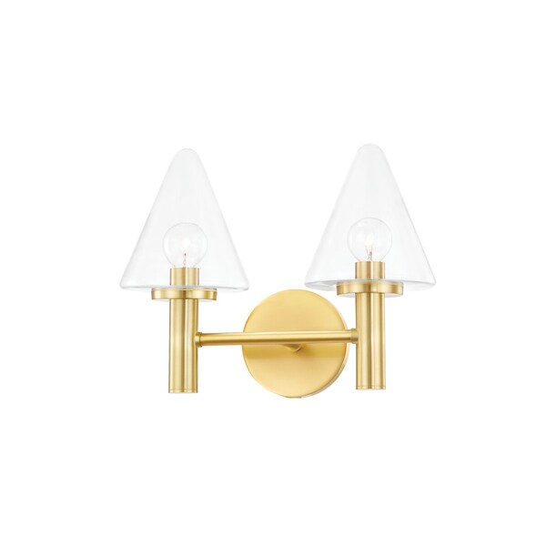 Mitzi Connie 2 Light Bath And Vanity 9.5 In. Aged Brass H540302-AGB - main