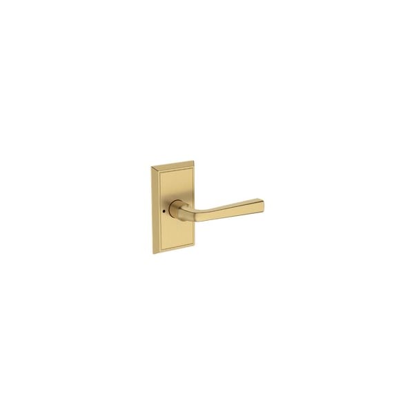 Baldwin Residential Door Levers Privacy Right Hand Lifetime Satin Brass PVKINHFR044 - main