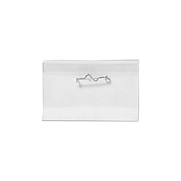 Brady BADGE HOLDER, 2-1/4x3-1/2inACETATE CONVENTION BADGE HOLDER W/NICKEL PLATED STEEL PIN 1825-2500 - main