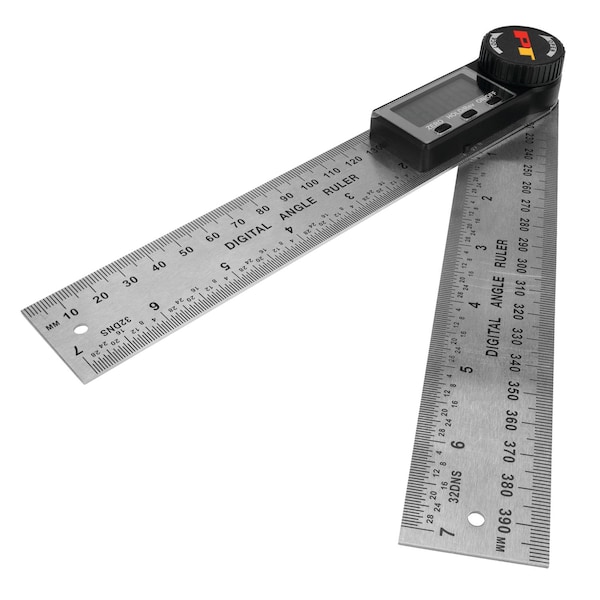 Performance Tool Digital Angle Finder, SAE/Metric Ruler, LCD Display, Stainless Steel W5709 - main