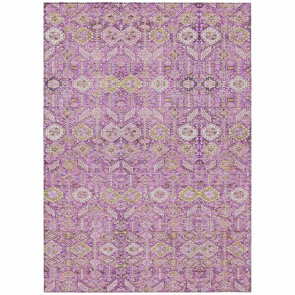 Homeroots 3' X 5' Lavender and Ivory Floral Washable Non Skid Indoor Outdoor Area Rug 564341 - main
