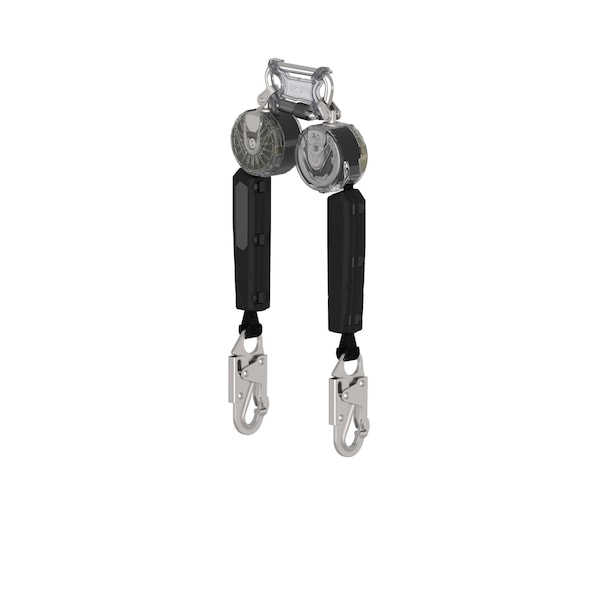 Msa Safety V-TEC Self Retracting Lifeline, Carabiner, Aluminum, 2 Leg(s), 400 lb Weight Capacity VTOHW-032-RB-A - main