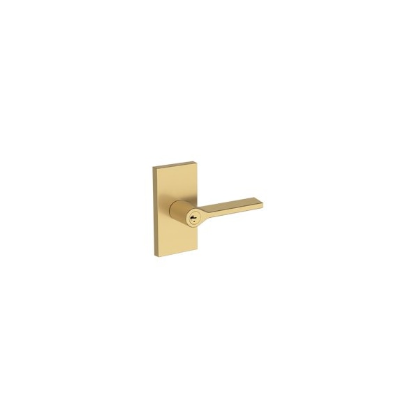 Baldwin Residential Door Levers Keyed Entry Reversible Lifetime Satin Brass ENANACFR044SMC - main