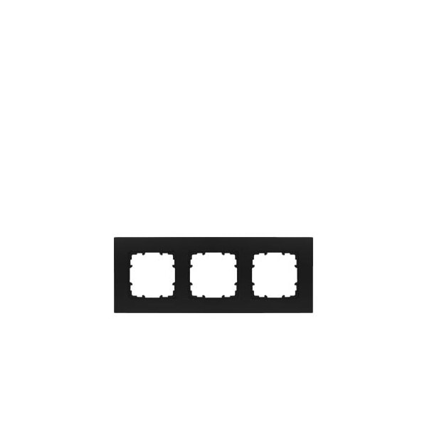 Siemens DELTA miro Frame 3-fold Color Soft Black Dimensions 232x90 mm 5TG1113-0SB - main