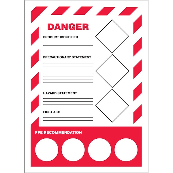 Accuform GHS SECONDARY CONTAINER LABELS DANGER LZH101VSP - main