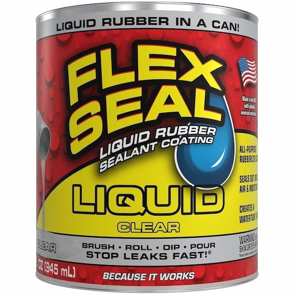 Flex Seal Leak Sealer 32 oz, Can, Clear, Liquid LFSCLRR32 - main