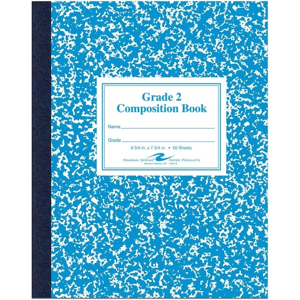Roaring Springs Grade School Ruled Composition Book 9-3/4x7-3/4 WE/Red 50-Pgs 77921 - main
