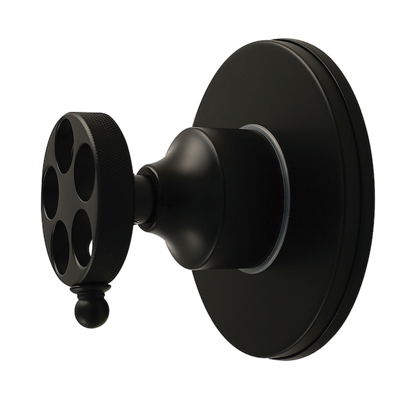 Kingston Brass Single-Handle Six-Way Diverter Valve with Knurled Handle and Round Trim Kit, Matte Black KS4030RKZ - main