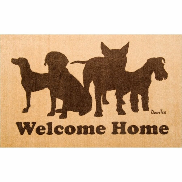Floortex Door Mat, Nylon Fibres, 0.2 in Thick, Brown, 24 in W x 39 in L FR4WD2439BG - main