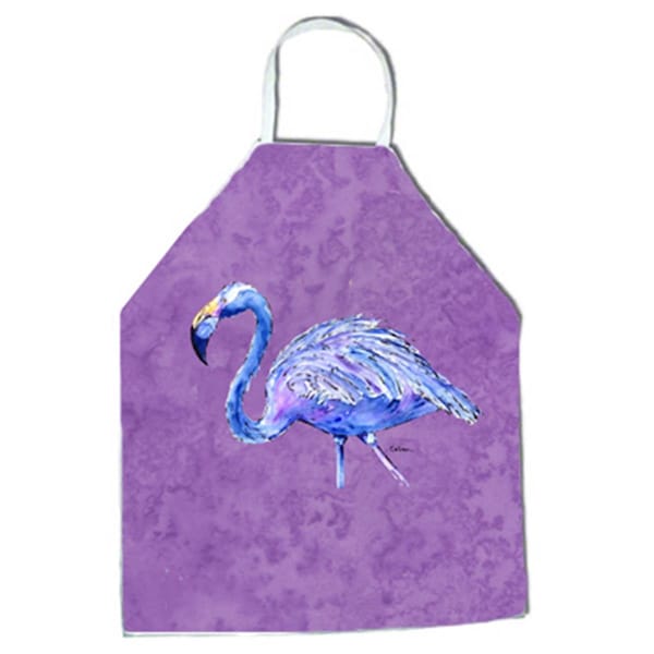 Carolines Treasures 27 H x 31 W in. Flamingo on Purple Apron 8874APRON - main