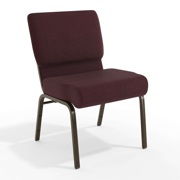 Flash Furniture Plum Fabric Church Chair, PK4 4-FD-CH0221-4-GV-005-GG - main