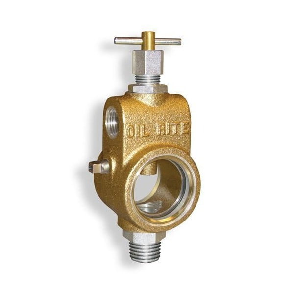 Oil-Rite Universal Sight Feed Valve - T-Handle, 1/2in. Female NPT, 1/2in. Male NPT B2501-3 - main