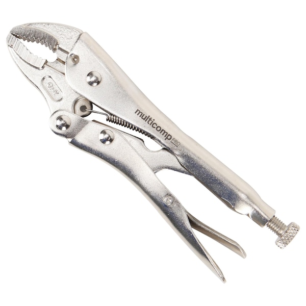 Multicomp Pro Pliers, Locking, Curved Jaw w/Wire Cutter, Chrome Vanadium, 7in. Length MP012238 - main