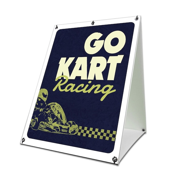 Signmission Go Kart Racing, 24 Inch x 18 Inch A-frame Yard Sign, Coroplast Yard Sign SBC-1824-30382 - main