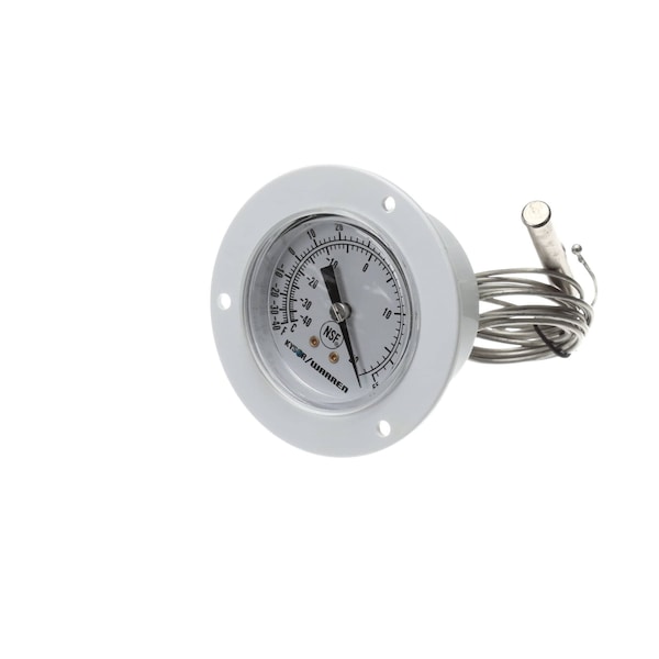 Kysor Warren Thermometer, Panel Mount, White, -40 to 65F, -40 to 20C 08D10023 - main