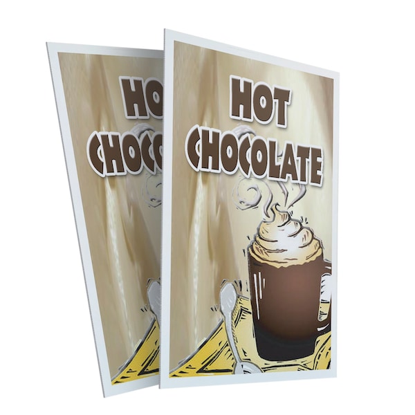 Signmission Hot Chocolate, Plastic Signs Only 24 Inch x 36 Inch, Corrugated Plastic, 2PK CSB-2436-2PACK-Hot Chocolate - main