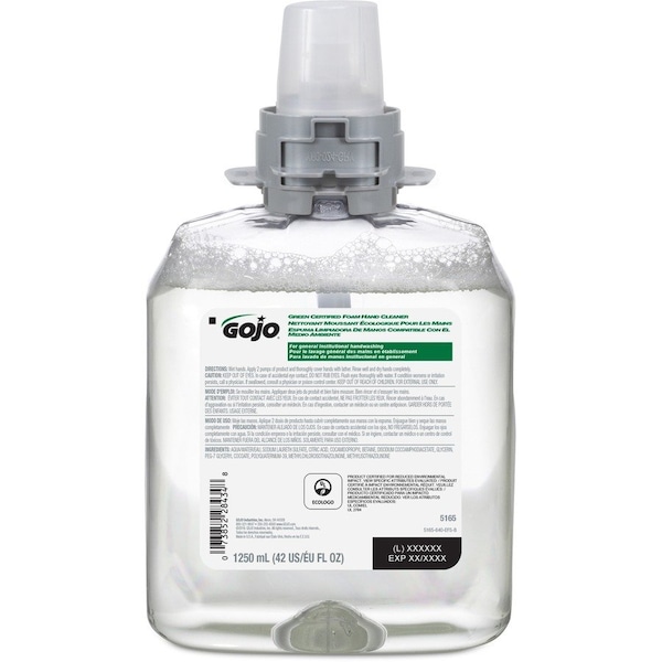 Gojo 1,250 mL Foam Hand Soap Cartridge 5165-04 - main