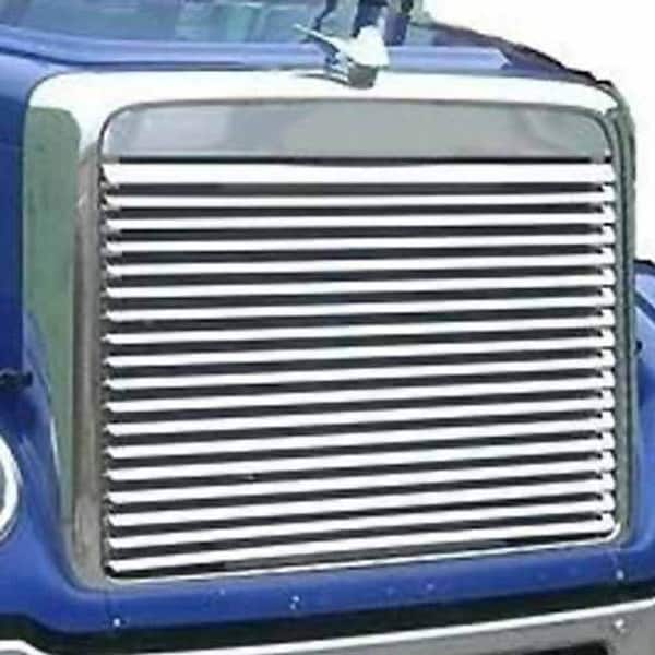 Ilc FREIGHTLINER CORONADO GLIDER YEAR 2009 POLISHED ALUMINUM GRILLE INSERT WITH 18 HORIZONTAL FRTLNR CORONADO GLIDER 2009 POLISHED ALUMINUM GRIL - main