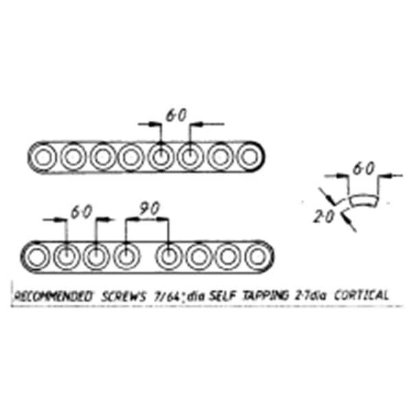 Jorgensen Laboratories Round Hole Plate 2.7mm, 2 holes, 15mm J0405A - main
