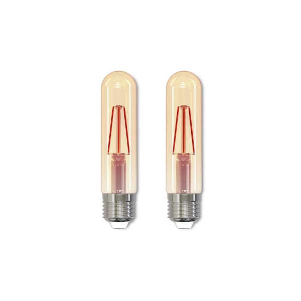 Bulbrite 25W Equivalent Amber Light T9 Dimmable LED Filament Light Bulb, 2PK 861359 - main