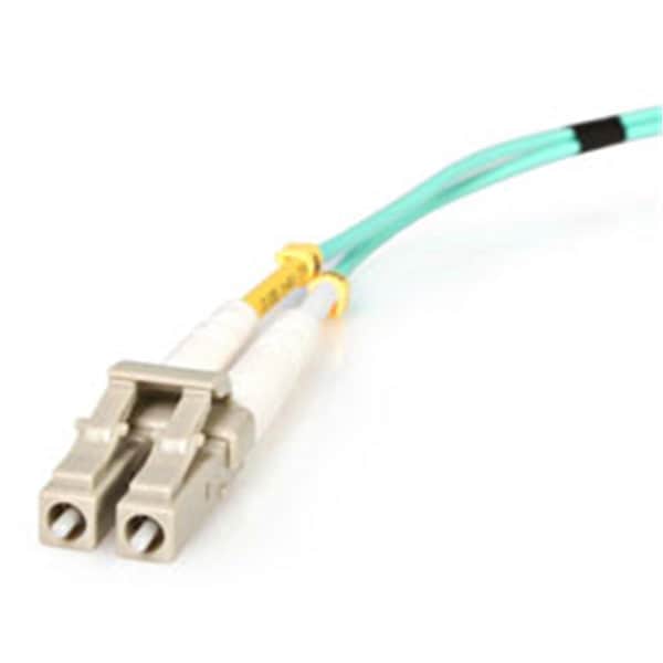Ezgeneration 10m 10Gb Aqua LC-LC Duplex 50-125 Multimode LSZH Fiber Cable EZ688404 - main